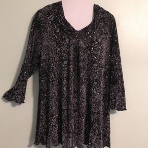 CJ Banks sequin top